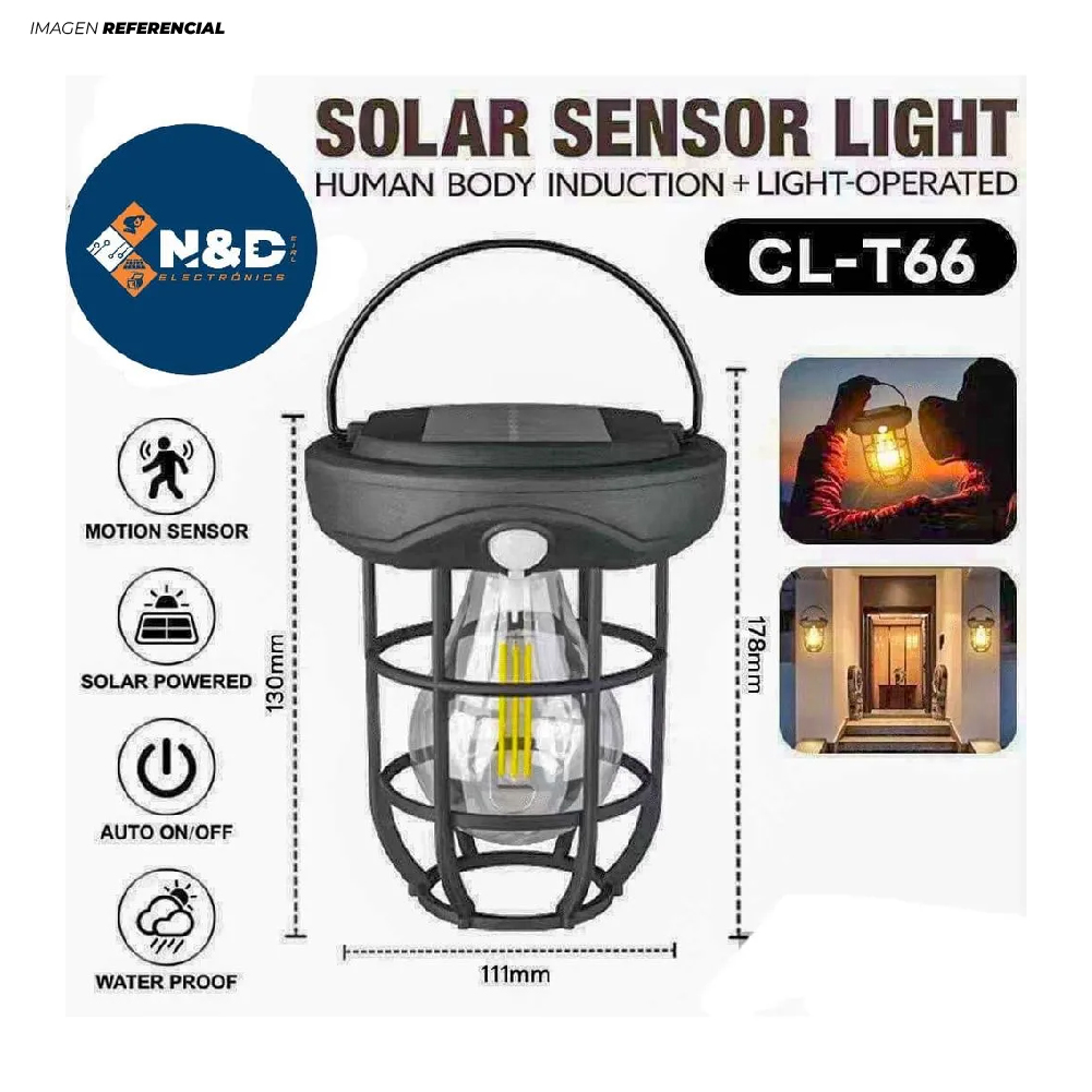 Foco Luz LED SOLAR Con Sensor de Movimiento Recargable