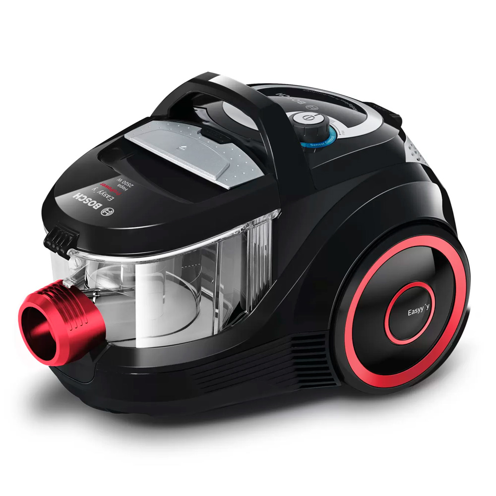 ASPIRADORA SIN BOLSA NEGRO BOSCH BGS2UPWER1 CON RUEDAS 2500W