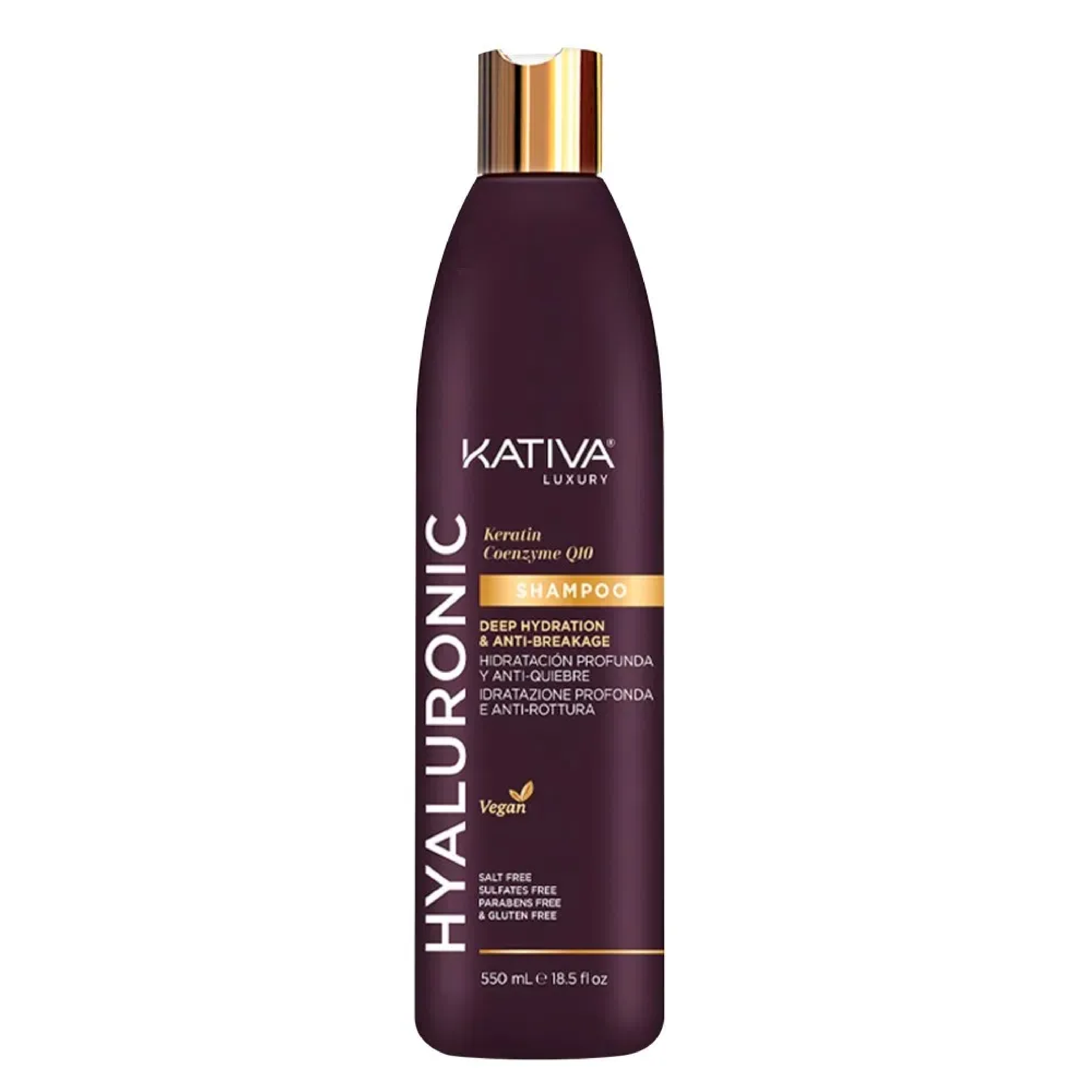 Kativa Shampoo Hyaluronic Hidratacion Profunda de 550 ml